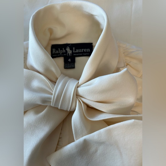 Ralph Lauren ruffled silk neck tie blouse - Picture 4 of 12